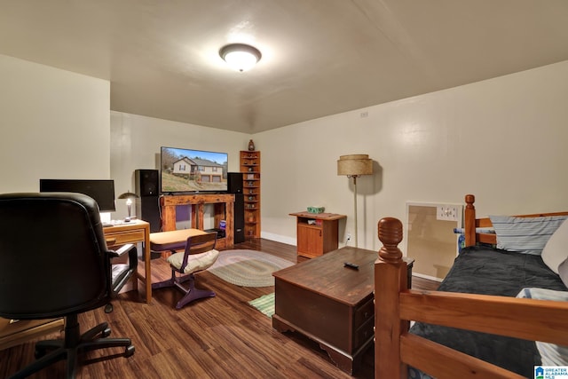 bedroom featuring hardwood / wood-style flooring