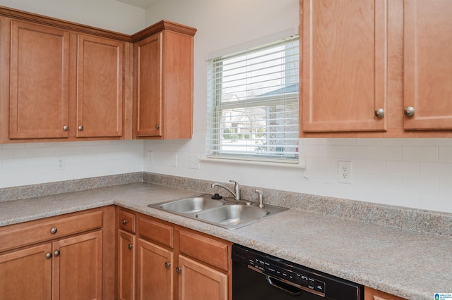 kitchen with sink and black dishwasher