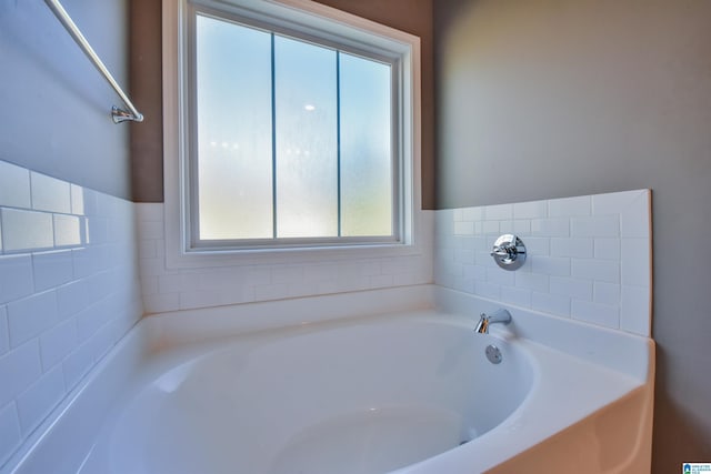 bathroom featuring a tub