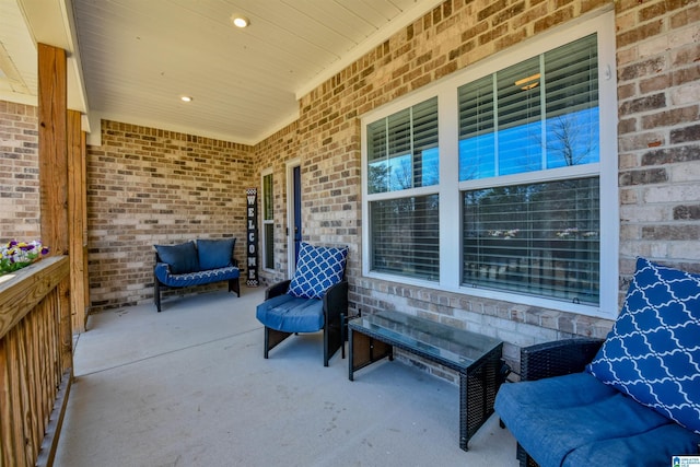 view of patio / terrace with a porch