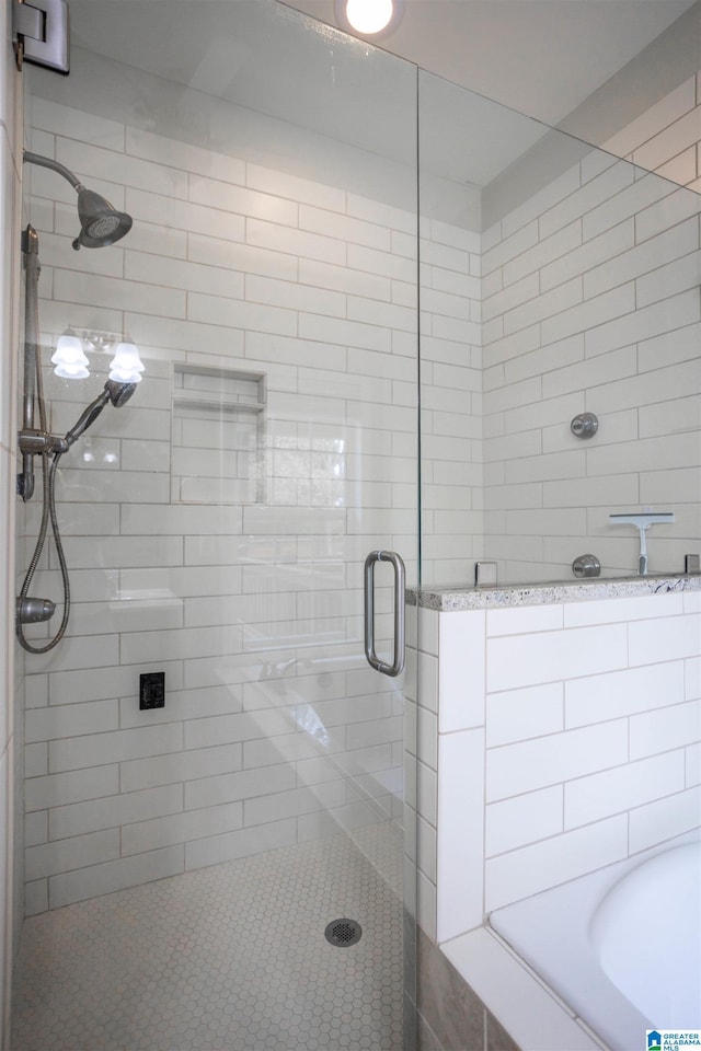 bathroom with walk in shower