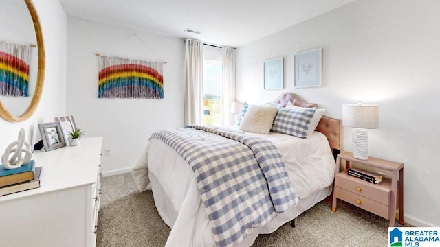 view of carpeted bedroom