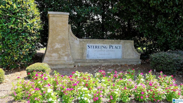 view of community sign