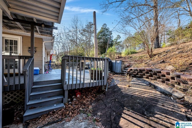 view of wooden deck