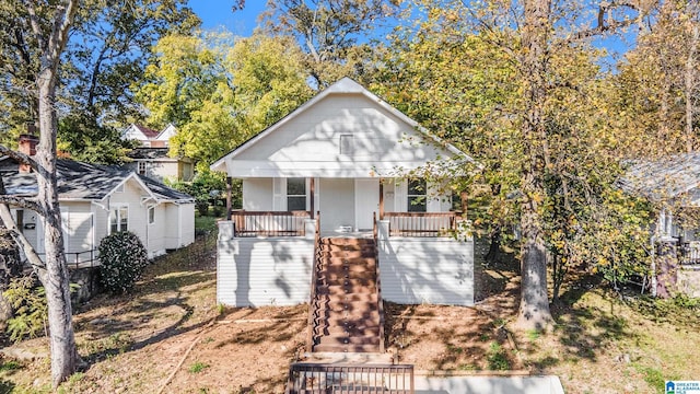 bungalow with covered porch