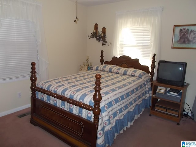 view of carpeted bedroom