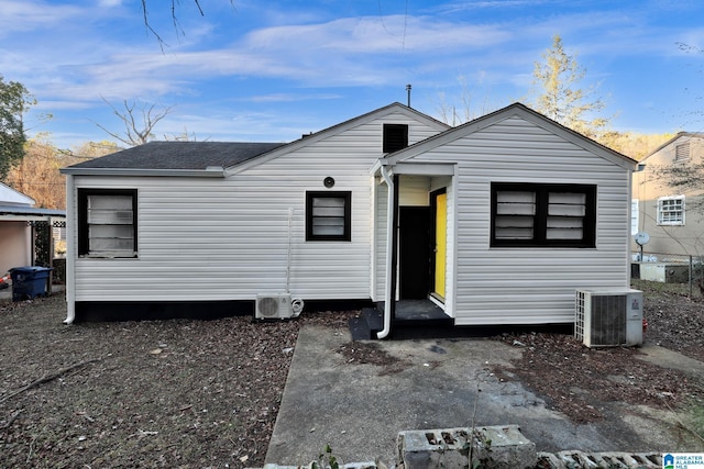 view of front of house featuring central air condition unit