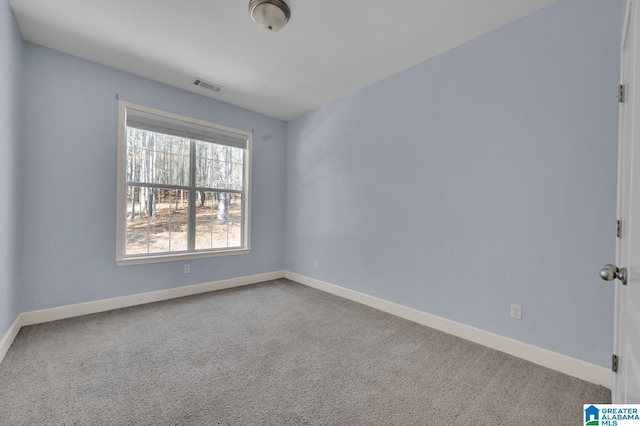 view of carpeted empty room