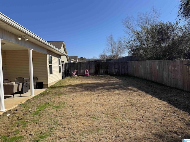 view of yard with a patio