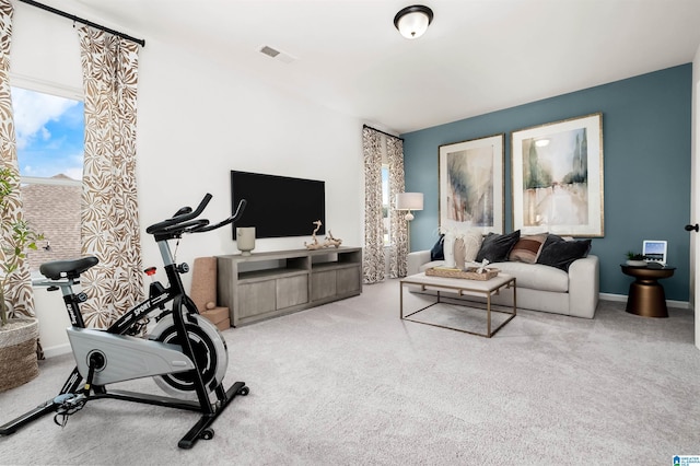 view of carpeted living room