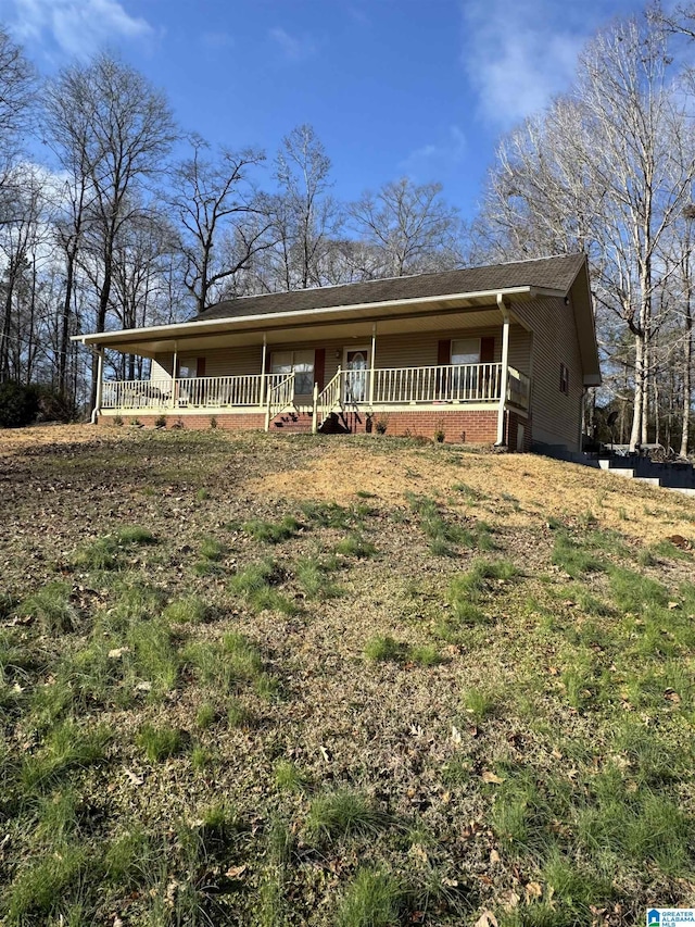 view of front of home with a porch