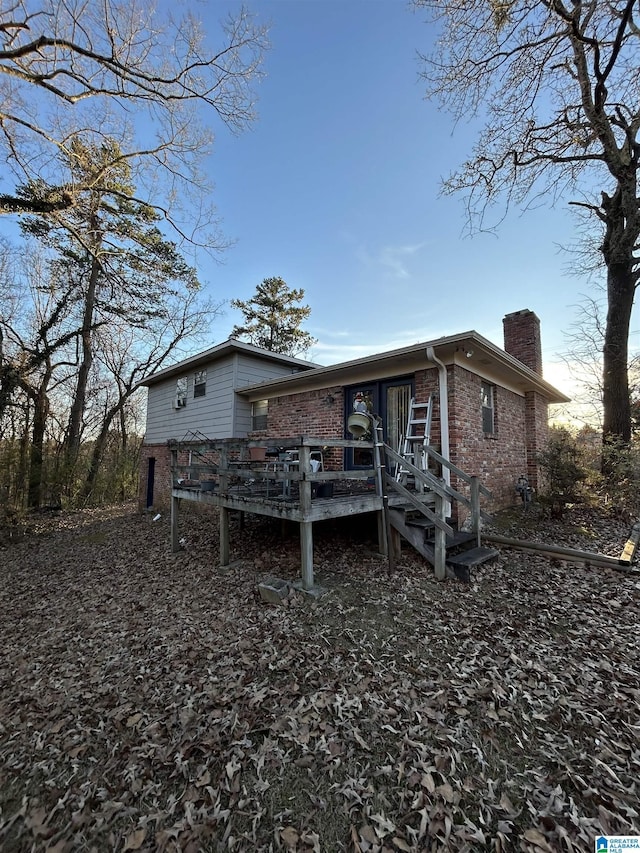 exterior space with a deck