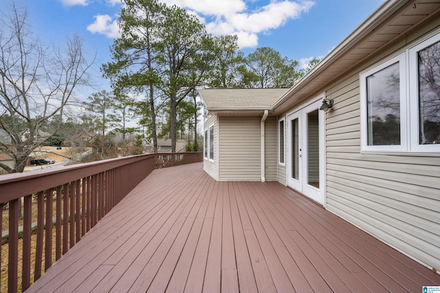 deck with french doors