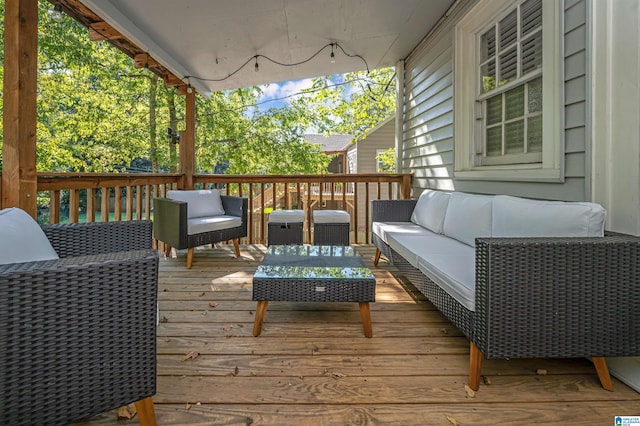 deck with outdoor lounge area