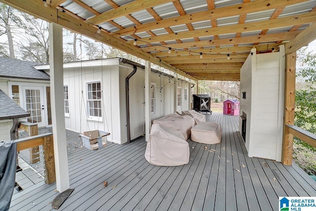 view of wooden terrace