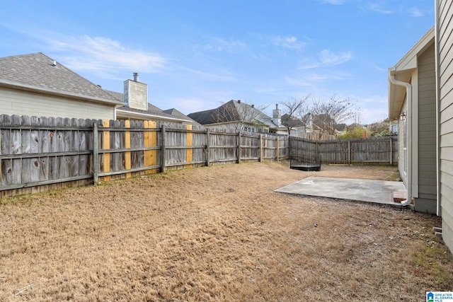 view of yard with a patio