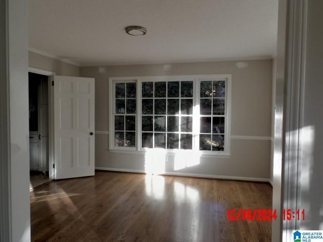 empty room with wood-type flooring