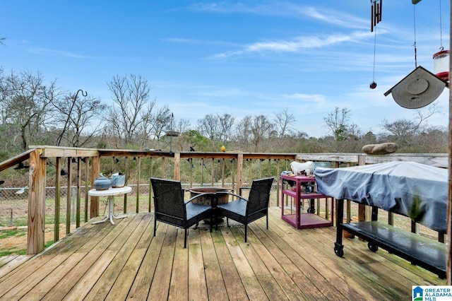 view of wooden terrace