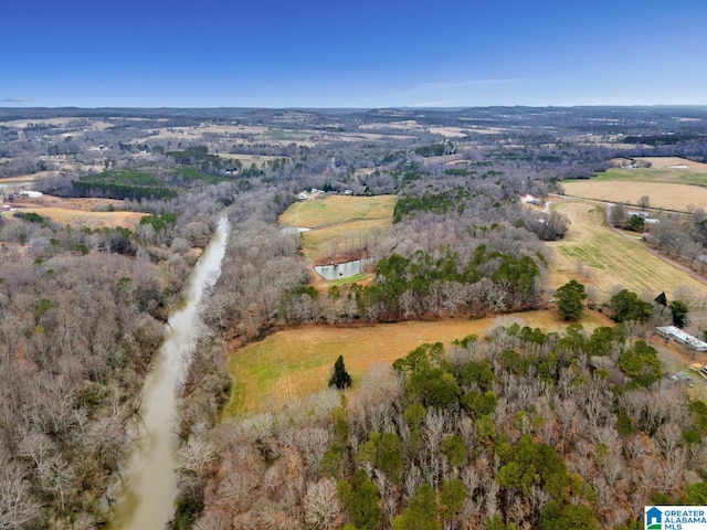 bird's eye view with a rural view