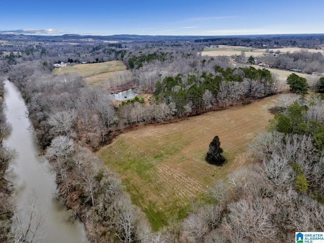 bird's eye view featuring a rural view