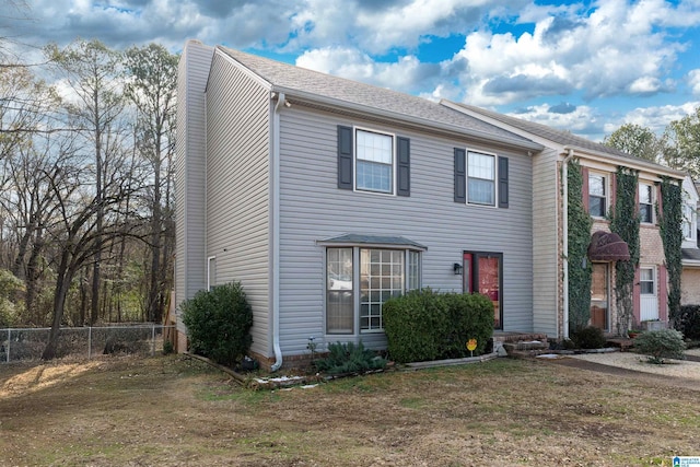 view of front of house with a front yard