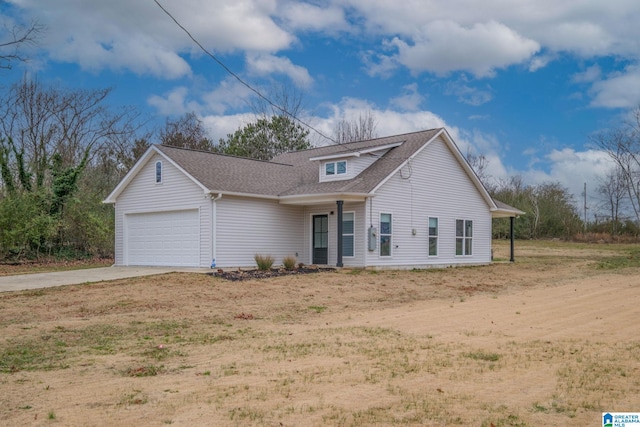 view of property with a garage