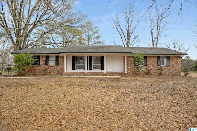 view of single story home