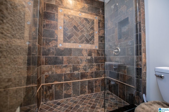 395 Creek Run Rd, Wedowee, AL 36278 - bathroom featuring toilet and a tile shower