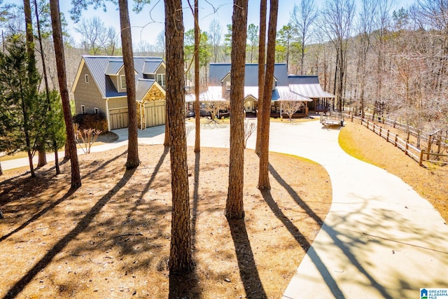 395 Creek Run Rd, Wedowee, AL 36278 - view of yard with a view of trees and fence
