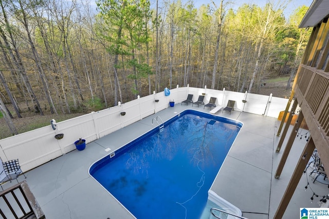 view of pool featuring a patio area