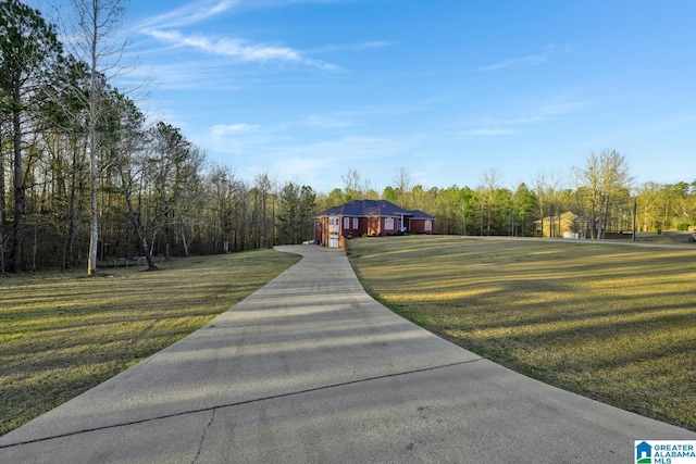 view of community with a lawn