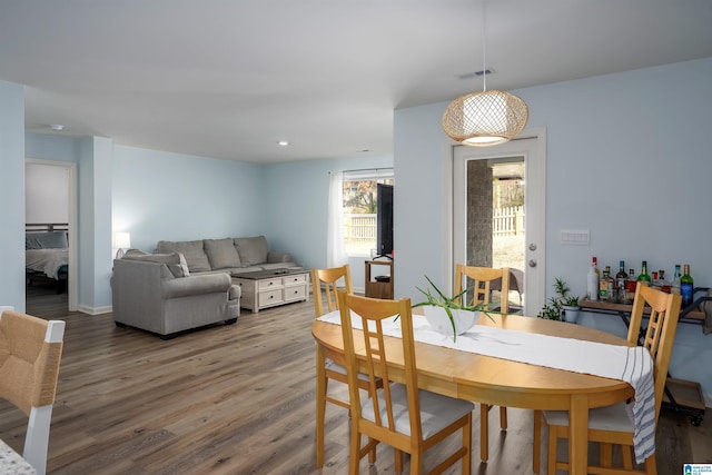 dining room featuring hardwood / wood-style floors