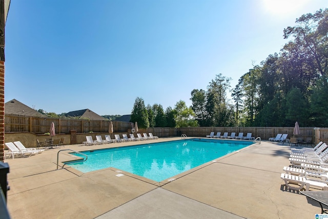 view of pool with a patio area