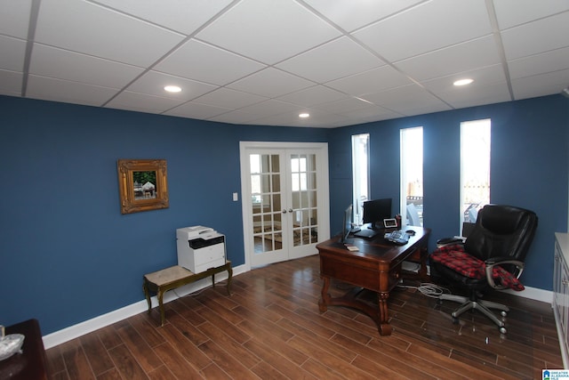 office space with french doors