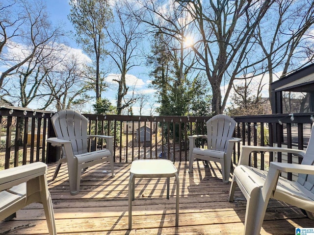 view of wooden deck