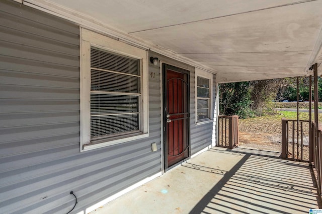 view of doorway to property