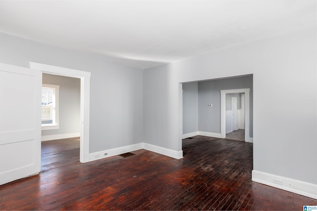 empty room with wood-type flooring