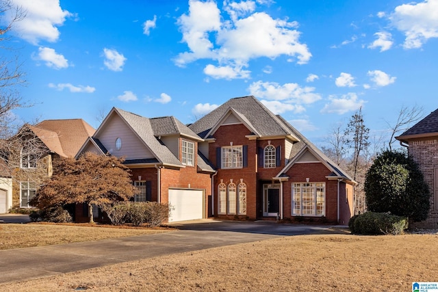 view of front property with a garage