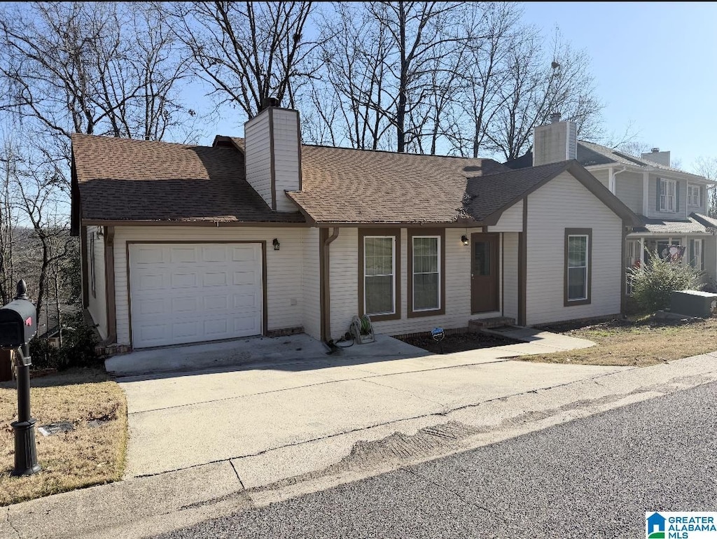 view of front of home featuring a garage