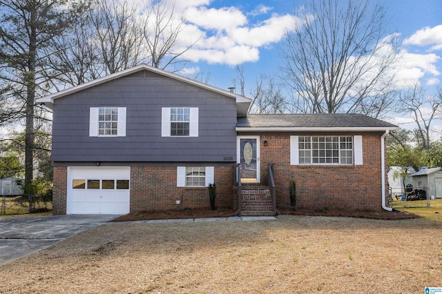 tri-level home with a garage