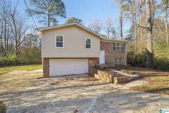 raised ranch with a garage