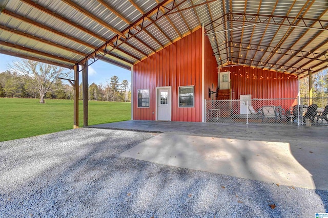 view of horse barn