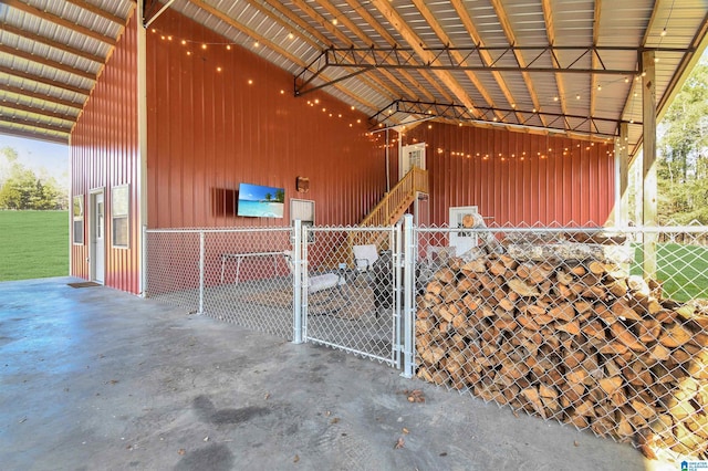 view of horse barn