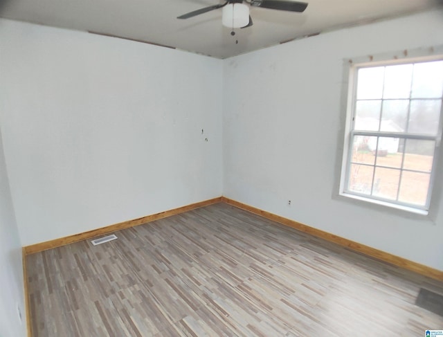 55 Jeter Rd, Talladega, AL 35160 - spare room with light hardwood / wood-style flooring and ceiling fan