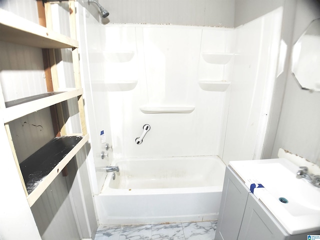 55 Jeter Rd, Talladega, AL 35160 - bathroom with vanity and washtub / shower combination