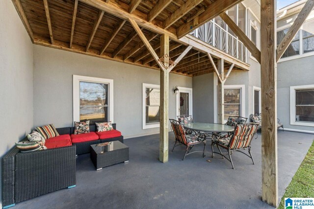 view of patio featuring outdoor lounge area