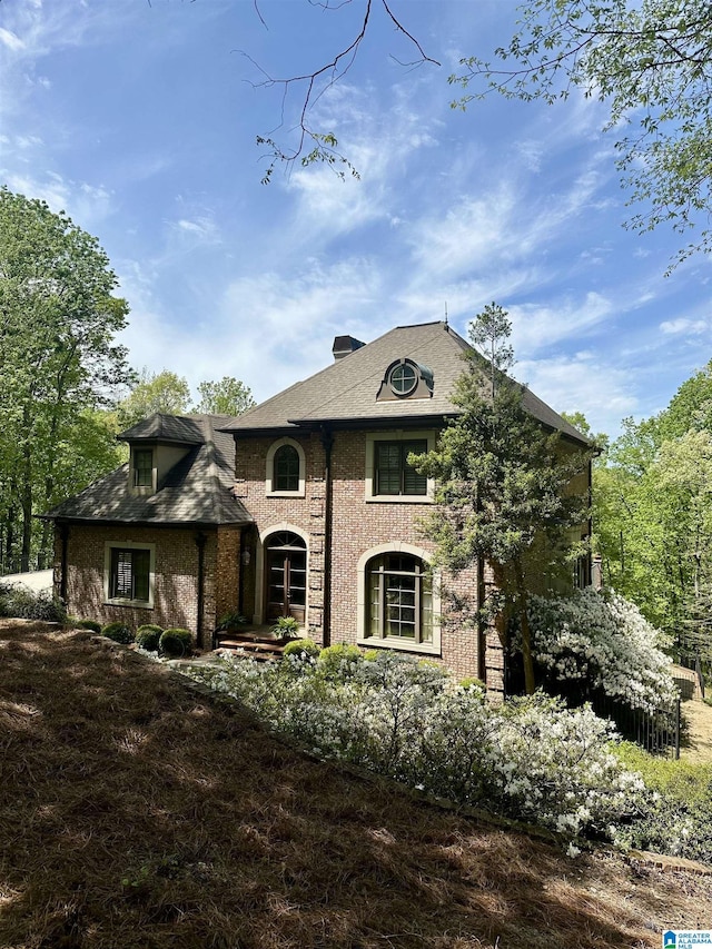 view of french country home