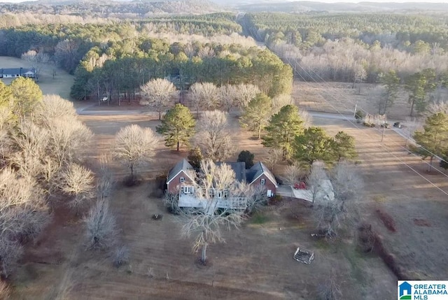 bird's eye view featuring a rural view