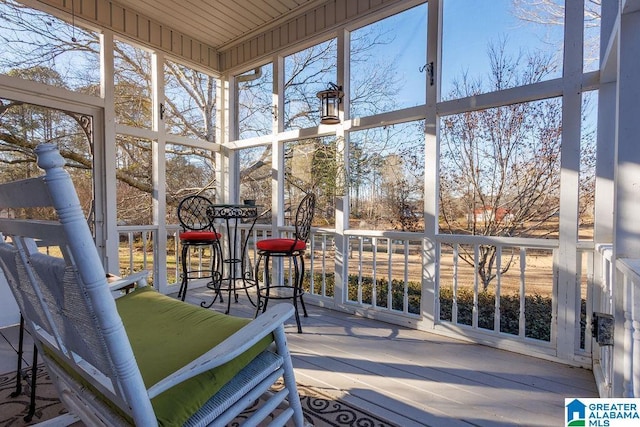 view of sunroom / solarium