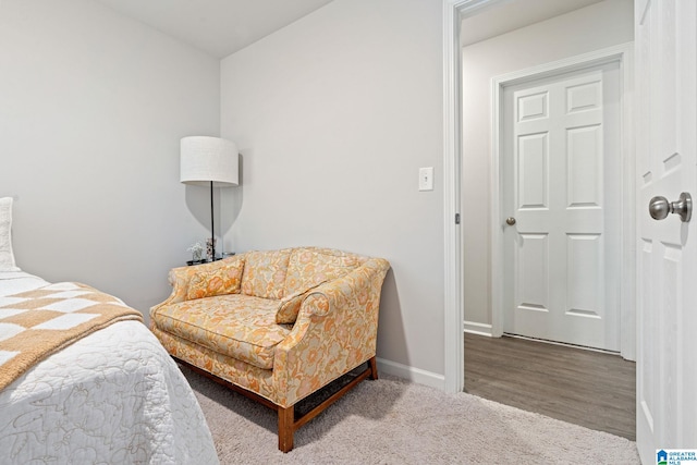 bedroom with carpet